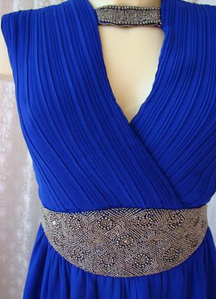 Платье шикарное вечернее нарядное синее декор бренд little mis...