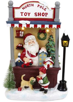 Композиція новорічна North Pole Toy Shop з LED підсвічуванням ...