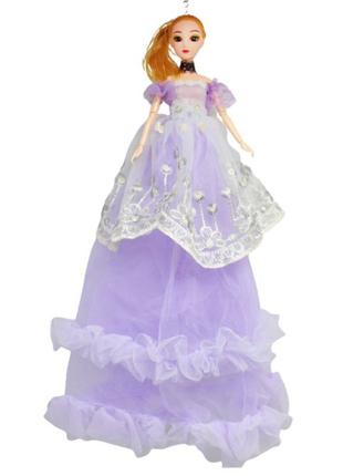 Лялька в довгій сукні Mic з вишивкою бузковий (ASR184)
