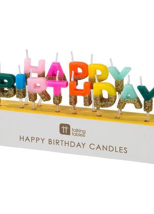 Свічки для торта Talking tables З Днем народження Веселка з бл...