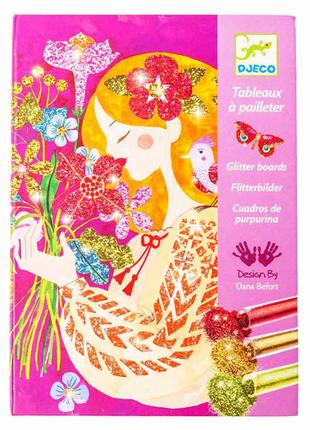 Набір для малювання блискітками DJECO Аромат квітів (DJ09508)