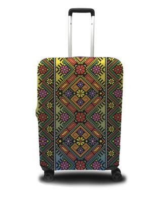 Чохол для валізи Coverbag український орнамент M принт 0416