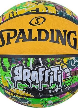 М'яч баскетбольний гумовий №7 SPALDING GRAFFITI Multicolor (84...