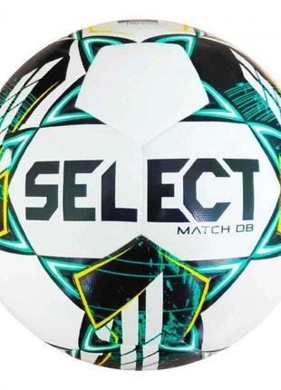 М'яч футбольний Select MATCH DB FIFA v23 біло-зелений Уні 5 57...
