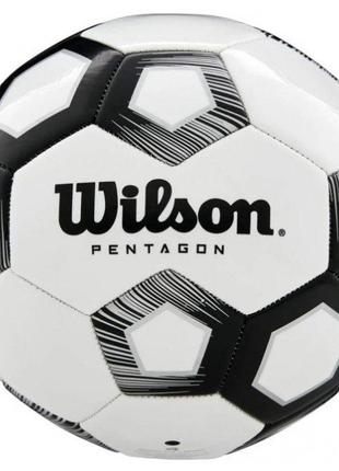 М'яч футбольний Wilson Pentagon white/black size 5 WTE8527XB05