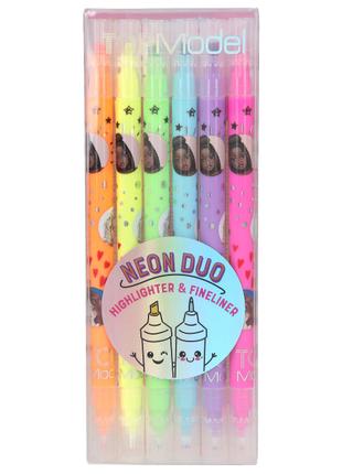 Набір фломастерів Top Model Neon duo 6 кольорів (0411383)