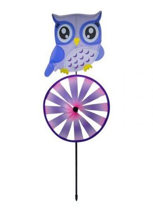 Ветрячок "Сова", высота 75 см, фиолетовая