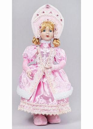 Новорічний декор на стіл фігура-лялька Снігуронька у рожевому ...