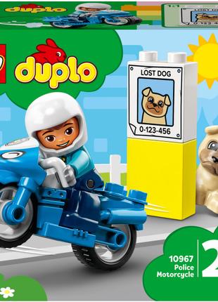 Конструктор LEGO DUPLO Реск'ю Поліцейський мотоцикл (10967)