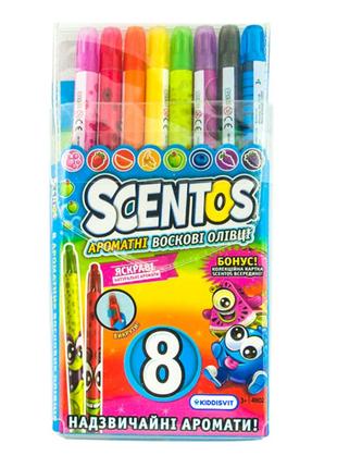 Набір ароматних воскових олівців для малювання Веселка 8 кольорів