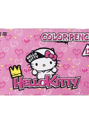 Олівці кольорові Kite Hello Kitty тригранні 12 кольорів (HK21-...