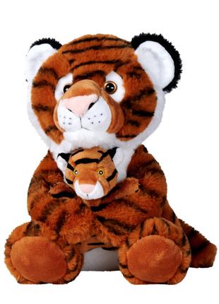 М'яка іграшка Nicotoy Пухнасті звірятка з малюком Тигр 28 см (...