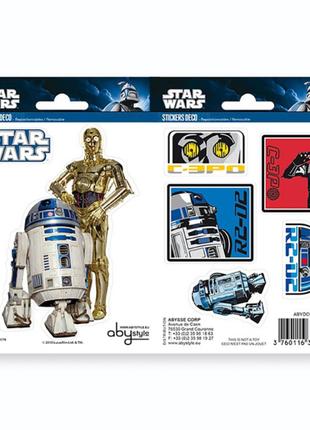 Наклейки ABYstyle Star Wars R2-D2 та C3PO 2 аркуші (ABYDCO160)