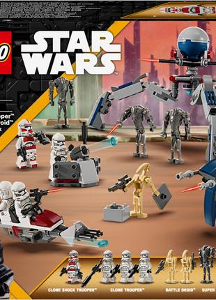 Конструктор LEGO Star Wars Клони-піхотинці й Бойовий дроїд. Бо...