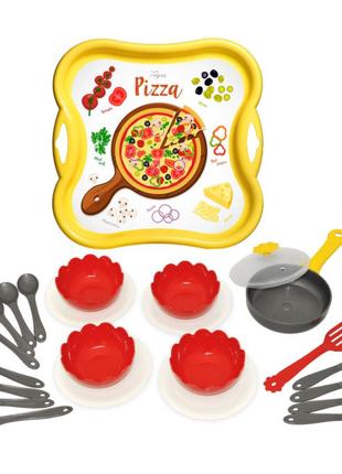 Набір посуду Tigres Піца на жовтому підносі (39896/2)