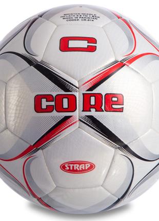 М'яч футбольний planeta-sport №5 PU HIBRED CORE STRAP CR-014 Б...