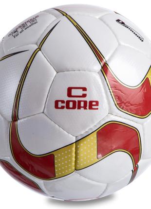 М'яч футбольний planeta-sport №5 PU CORE DIAMOND CR-023 Білий-...