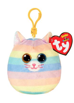 М'яка іграшка-брелок TY Squish-A-Boos Кішка Heather 12 см (39561)
