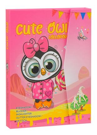 Набір косметики Shantou Jinxing Cute owl рожевий (8624 DO1/2)