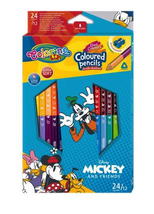 Олівці кольорові Colorino Disney Міккі Маус 24 кольори двостор...