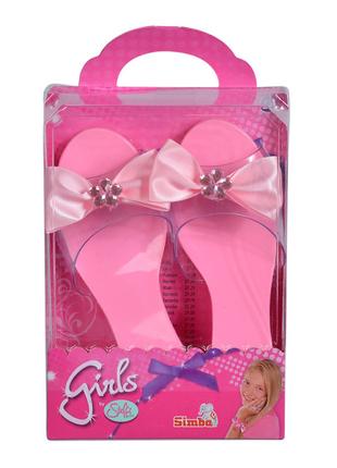Іграшкові капці для дівчинки Simba Бантики рожеві (5562435-2)