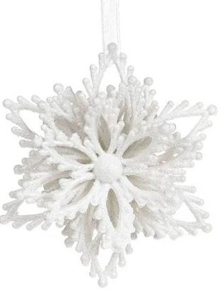 Підвіска новорічна Flora Сніжинка Білий (12288)