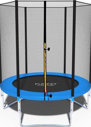 Батут Funfit 6ft (183cm) синій з зовнішньою сіткою