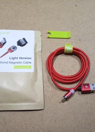 Wsken Light магнитный micro USB кабель с круглым коннектором