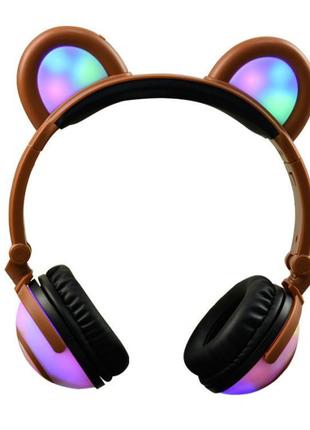 Навушники LINX Bear Ear Headphone з ведмежими вушками LED підс...