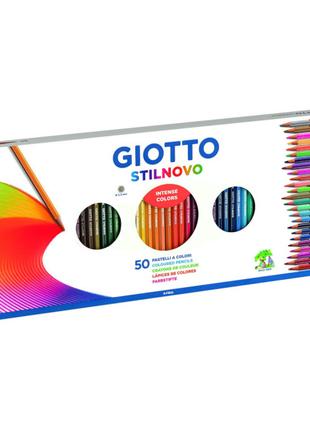 Олівці кольорові Fila Giotto Stilnovo 50 кольорів із чинкою (2...