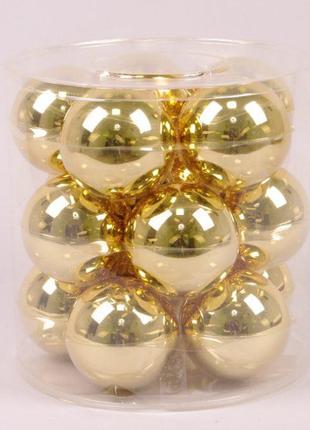 Кульки скляні Flora D-8 см. 15 шт(44605)