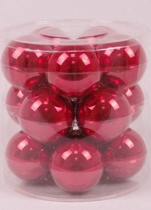Кульки скляні Flora D-8 см. 15 шт(44606)