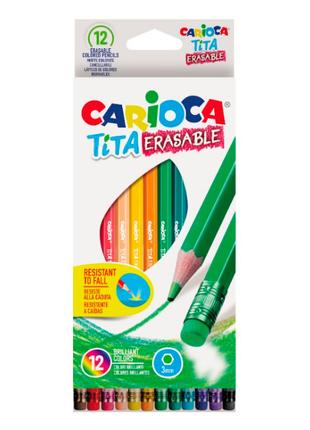 Олівці кольорові Carioca Tita 12 кольорів (42897)
