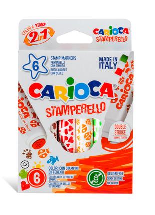 Фломастери Carioca Stamp 6 кольорів (42279)