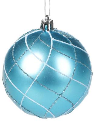 Куля новорічна BonaDi Матовий D-8 см Блакитний (898-142)