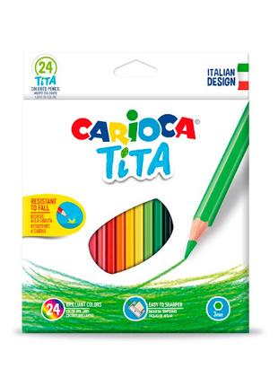 Олівці кольорові Carioca Tita 24 кольори (42794)