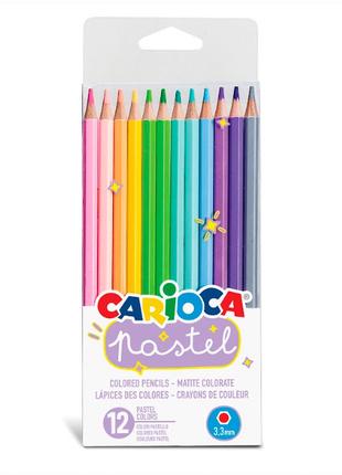 Олівці кольорові Carioca Pastel 12 кольорів (43034)