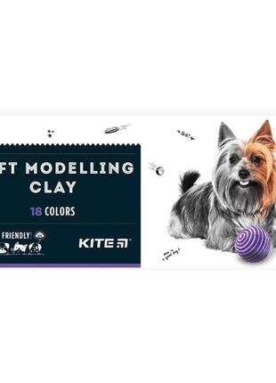Восковий пластилін Kite Dogs 18 кольорів (K22-085)