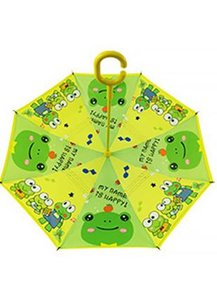 Дитяча парасолька навпаки зворотної складання Up-Brella Frog-Y...