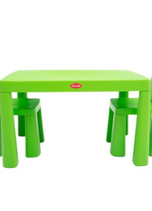Ігровий стіл та стільці Doloni зелений (04680/2)