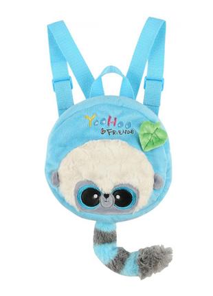 Рюкзак-м'яка іграшка Лемур Yoohoo & Friends блакитний 18 см (9...