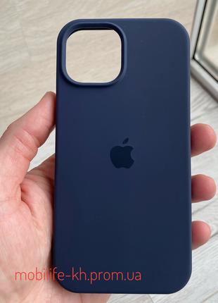 Чехол Silicone case iPhone 15 Midnight Blue ( Силиконовый чехо...