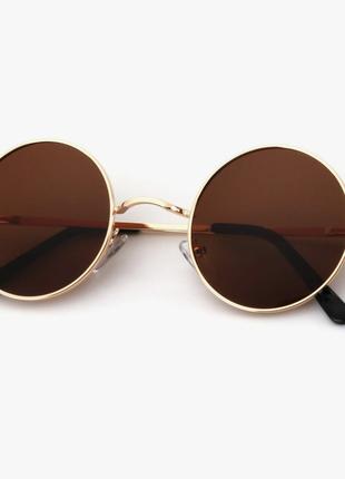 Круглые поляризационные солнцезащитные очки KALIYADI,коричневый