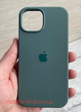 Чехол Silicone case iPhone 15 Pine Green ( Силиконовый чехол i...