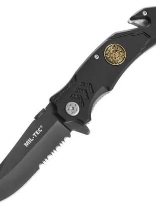 Нож спасательный складной Mil-Tec Fire Brigade Black 15306502
