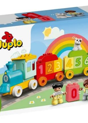 Конструктор LEGO DUPLO Поезд с цифрами — учимся считать 23 дет...