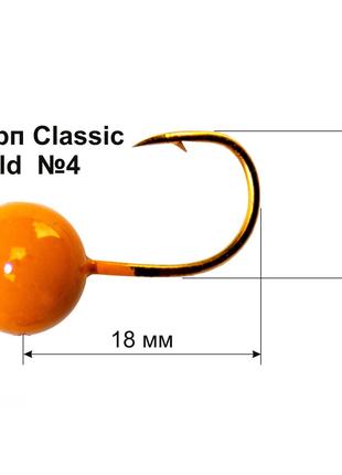 Мормышка летняя карповая DS Classic №4 1,5г Gold кукуруза
