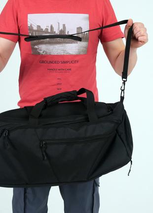 Cпортивная повседневная сумка через плечо на 30л в черном цвете