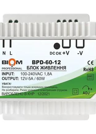 Импульсный блок питания BIOM Professional DC12 60W BPD-60-12 5...