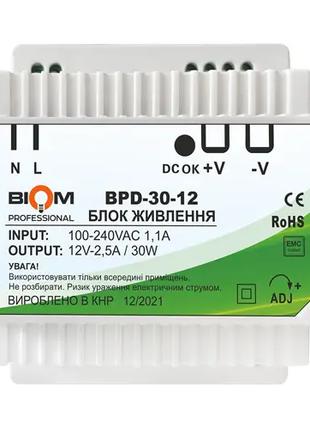 Импульсный блок питания BIOM Professional DC12 30W BPD-30-12 2...